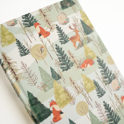 A5 Fox in Winter Woods - Dot Grid Notebook