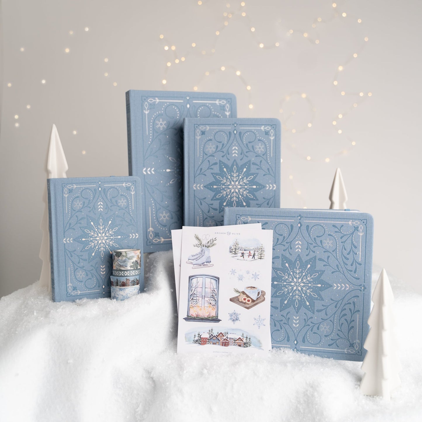 8x8 Snowflake Storybook - Square Notebook